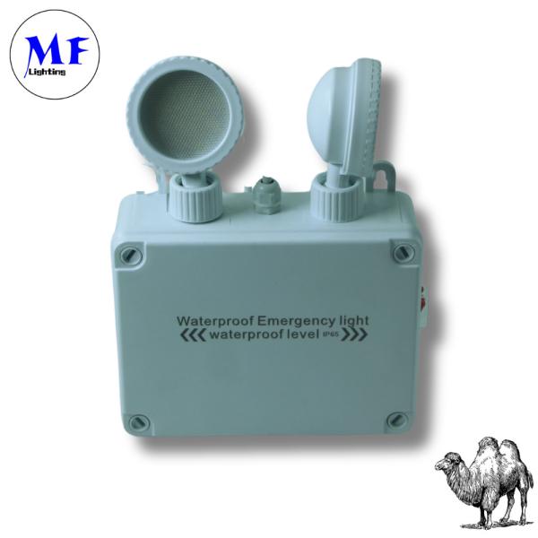 IP65 6000K Waterproof ABS Double Heads Emergency Light for Shoppingmall Airport