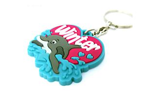 Wholesale Emoji Soft PVC Rubber Keychain Micro Injection Procedure Golden / Silver Plating from china suppliers