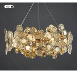 LED chandeliers home decor gold crystal lamp living room rectangular high