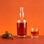 Whiskey Glass Bottle 700ml 1000ml Square Glass Bottles with Aluminum Plastic PP