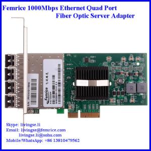 Wholesale 1 Gbps Quad Port Network Card SFP Slot LC Fiber, Server NIC Adapter from china suppliers