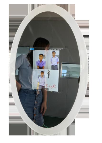 32 inch Transparency acrylic display stand Lipstick display Magic Mirror TV