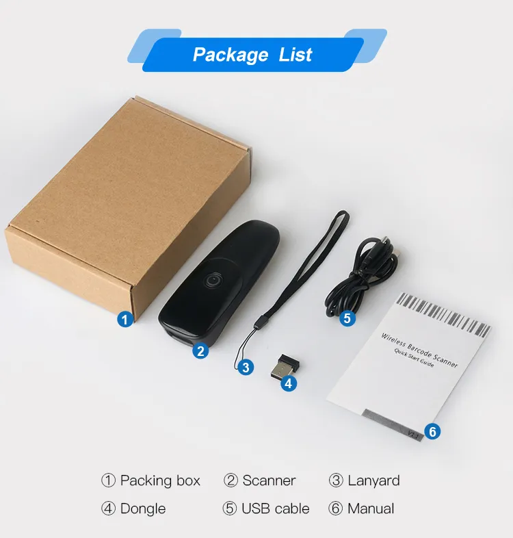 Bluetooth 2D Barcode Scanner DI9130-2D with CMOS Technology