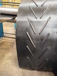 Chevron patterned conveyor belt delivers superior anti-slip performance and