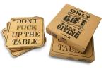 organic bamboo drink coaster set tin plate coaster with square shape for high