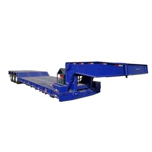 Wholesale Gooseneck Low Bed Semi Trailer 80 Ton Detachable Gooseneck Lowboy Trailers from china suppliers