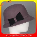 T1631162 Sun Accessory customized winner fashion 100% wool felt cloche hats,