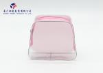 Trapezoid Shape Soft PVC Bags Pink Matte Back Pack Cosmetic Product 10.5X4X9cm