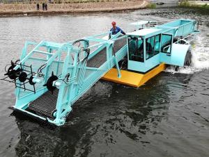 Wholesale 8 Cubic Capacity Small Lake Weed Harvester Used To Collect And Clean River Water Plants from china suppliers