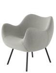 Upholstered Version Fiberglass Arm Chair RM58 Soft Abrasion Resistance