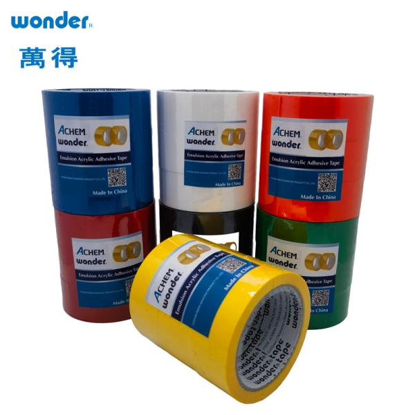 Eco-Friendly BOPP Packaging Tape in Seven Colors with Low VOC Water Based