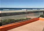 Modern Building Railing Frameless Glass Balcony Balustrade With Aluminum Alloy U