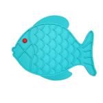Soft Silicone Pet Supplies Customized Fish Shape Dogs Licking Plates OEM / ODM