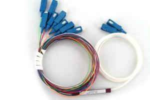 China 1x8 Single Mode PLC Fiber Optic Splitter Module 1*2 With Fan Out SC/APC Connectors on sale