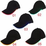 Pure Cotton Six Panel Baseball Caps With Led Lights Built In Flat Or Curved