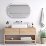 Magnifying Double-Coated Silver Glass Mirror Wall Mounted for Bathroom Living