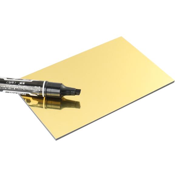 2440mm Length X 1220mm Width Mirror Aluminum Composite Panel Durable Over 10