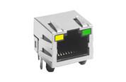 China Unshielded THT 8P8C RJ45 Network Connector E5J88-14L0D2-L on sale