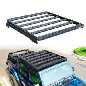 Wholesale Jeep Wrangler JL and JT Roof Mount Roof Rack with Black Powder Coating and Low Height from china suppliers