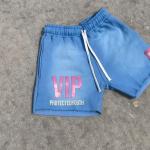 Custom Puff Print Logo Acid Wash Shorts Cotton Fleece Zipper Pockets Sweat