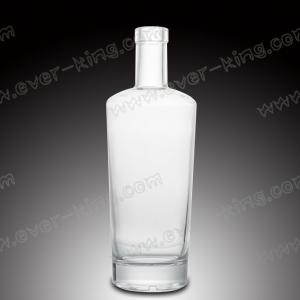 China Embossing Clear 1000 ML Rum Glass Alcohol Bottles on sale