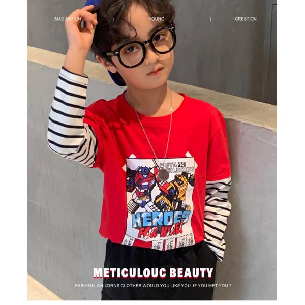 Red White 100 Cotton Childrens Plain Sweatshirts Crewneck Sweatshirts For Guys