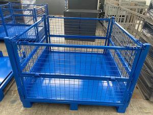 Wholesale Foldable Wire Mesh Pallet Cage 1200*1000*900mm Size Load Capacity 1000kg from china suppliers