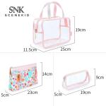 Wholesale PVC Transparent Makeup Bag Set 3 Pieces Organizer for Travel