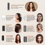 Fast Drying 8-in-1 Professional Hot Air Hair Dryer Brush with Auto-Wrap Curler
