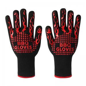 China Anti Slip Heat Resistant Silicone Oven Gloves 28 Cm - 36 Cm Size CE Approved on sale