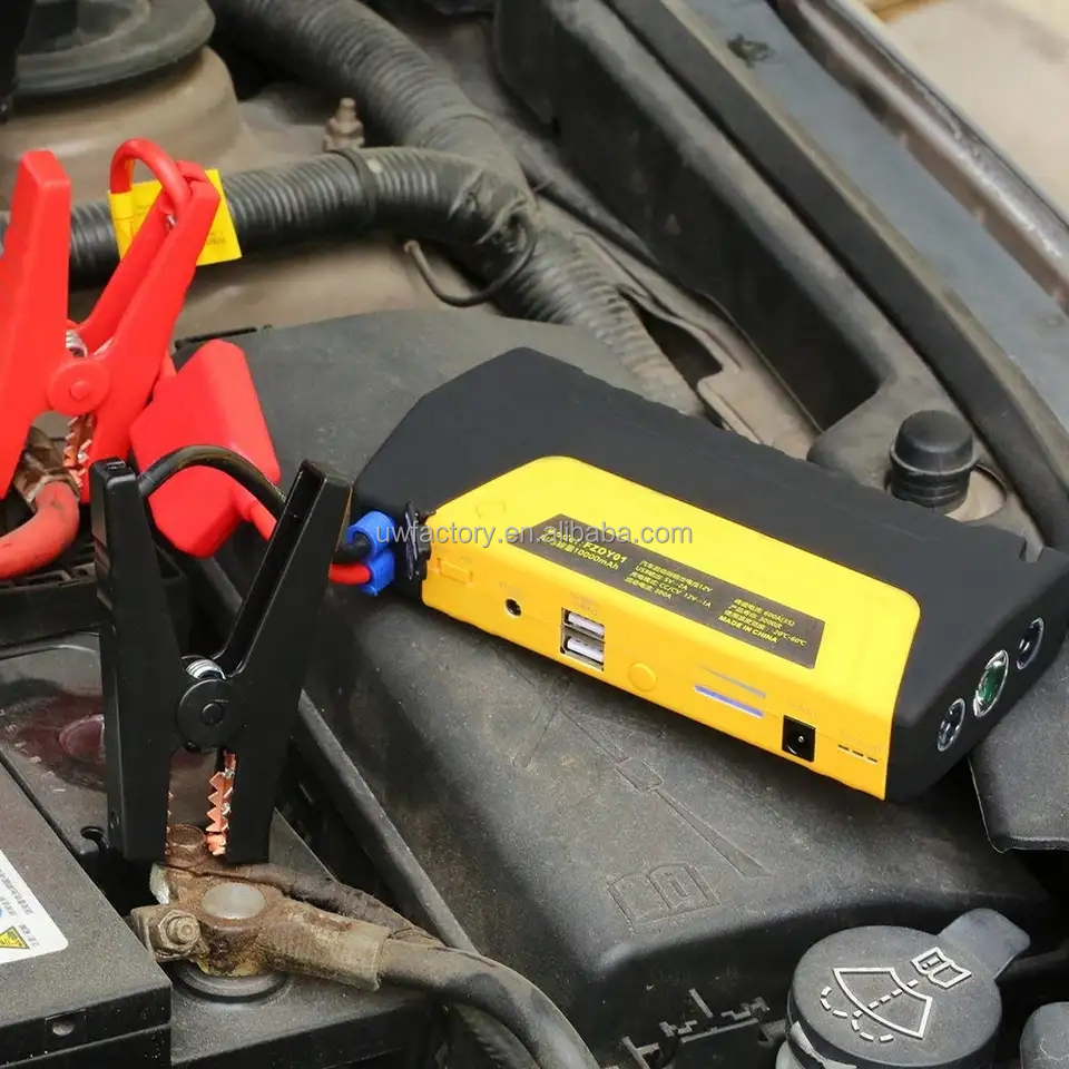 Pure Sine Wave Inverter Type Emergency Tools Kit 28000mah 12v Wireless Charging Battery Jump Starter with Air Compressor