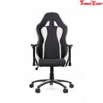 Custom Black And White Leather Gaming Chair Height Adjustment Easy To Clean