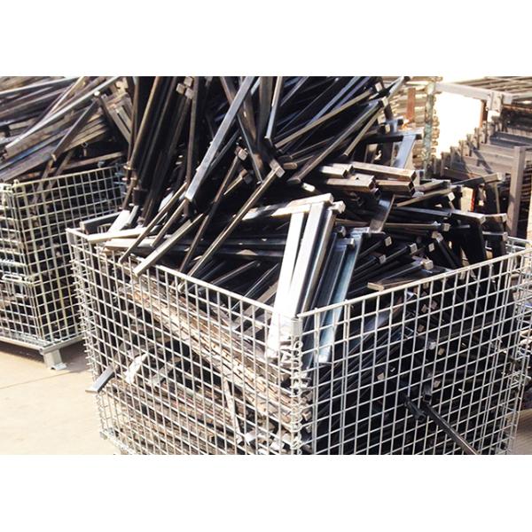 Customized Heavy Duty Foldable Wire Mesh Container Storage Cages with Name Plate