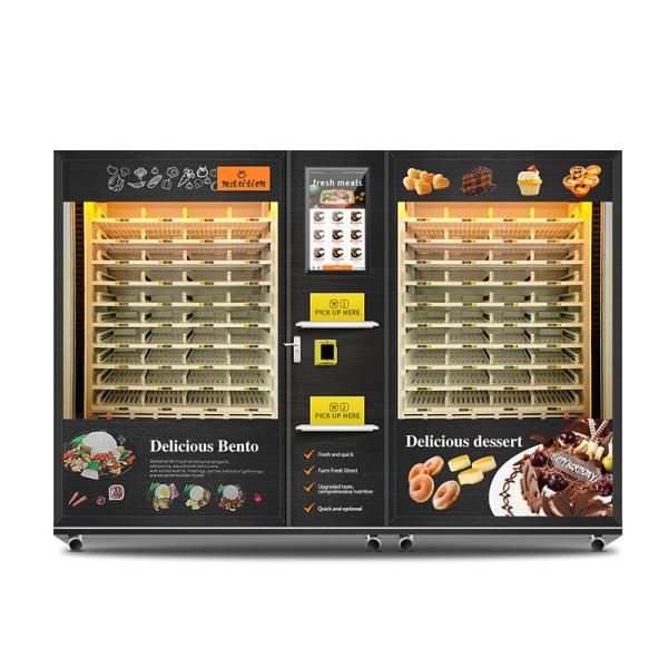 Large Capacity 2 Cabinets Vending Machine for Ready Meals with Microwave Heating