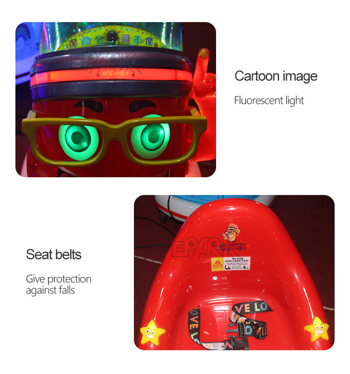 Shopping Mall Coin Operated Kiddie Ride Machine Out Lollipop Little Yellow Man