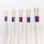 Heatproof Electrical Wire Flat Cable , Alkali Resistant 2 Core Flat Wire