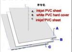 Inkjet Printable PVC Non Lamination Sheet With 2 Printable Material + 1 Middle