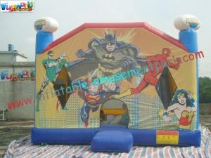 China Indoor  / Outdoor Inflatable Bouncer Slide Fire Retardant Justice League on sale