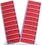 Transfer Tamper Evident Security Warranty Void Stickers/Labels/Seals (Red, 1 X 3
