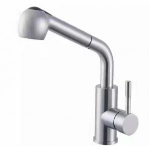 China 1.8GPM Stainless Steel Faucet Hot And Cold Pull Down Kitchen Faucet on sale