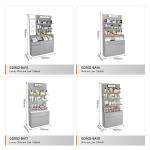 Beauty Shop Design Grey Wooden Display Cabinet For Branding Store Display