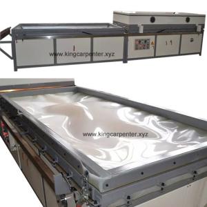 Wholesale Double Worktable Semi-automatic Vacuum Membrane Press Door skin machine from china suppliers