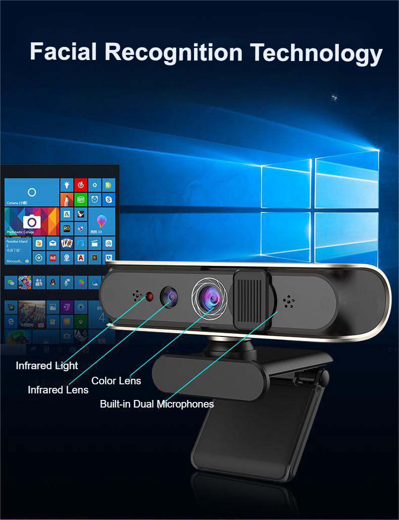 K50P Viewing Angle ≤80° Face Recognition External Camera for Live Body Detection and ID Comparison Industrial Camera