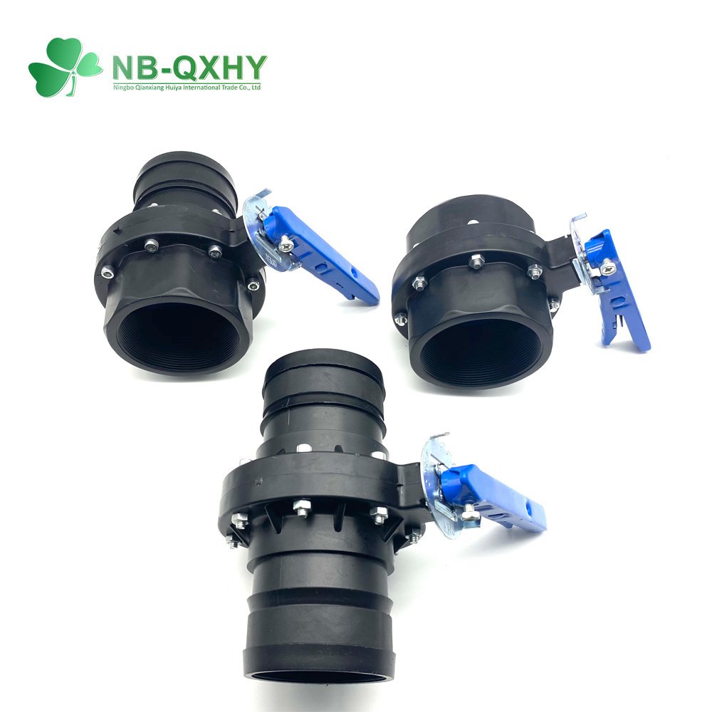New Type High Temperature Resistance Plastic PE Butterfly Valve for Water Hose