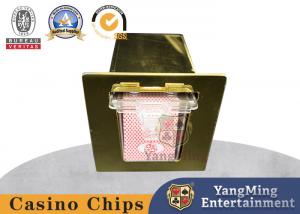 China Titanium Gold Metal Entertainment Poker Gaming Table Scrap Metal Card Rack on sale