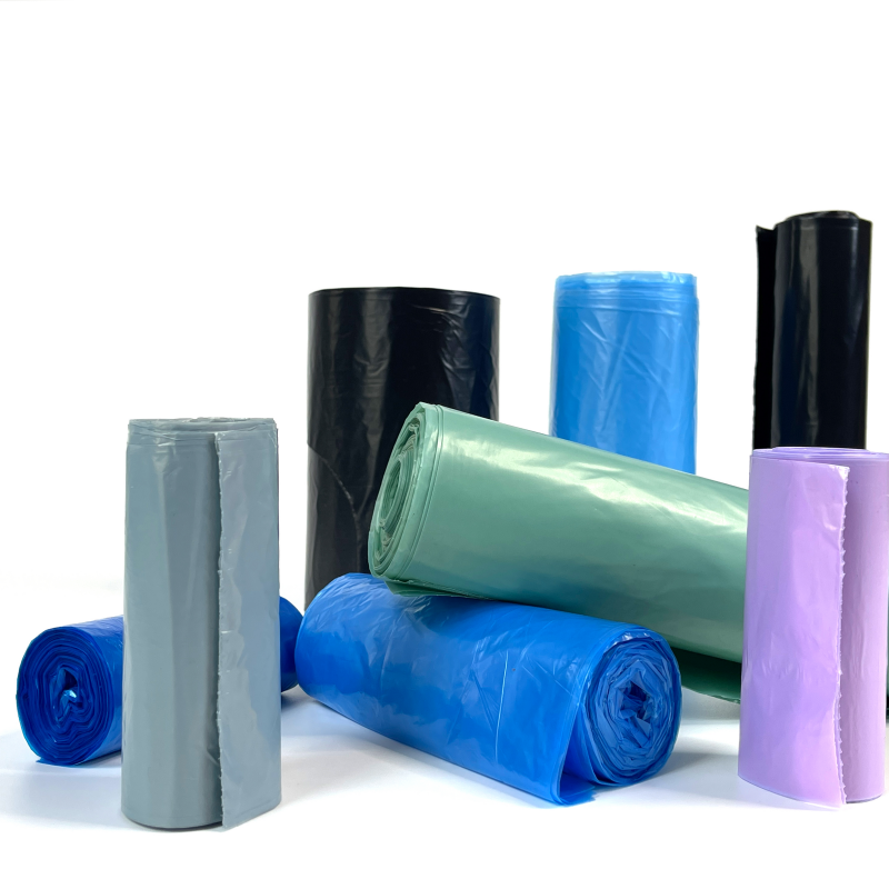 Offset Printing Surface Handling LDPE Plastic Trash Bag on Roll for Beige Garbage Can