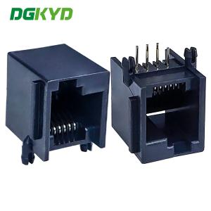 Wholesale RJ12 Ethernet connector 1X1 6P6C with ear left buckle fully plastic DGKYD5523LE1166IWA1DY1 from china suppliers