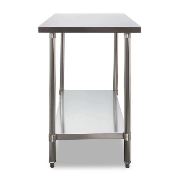 Dry Store Stainless Steel Workbench With Shelves / Undershe Commercial Work