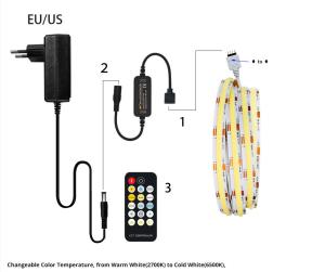 Wholesale 17 Key Flexible COB LED Strip Light CCT Controller DC5-24V from china suppliers