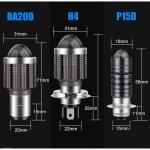 CSP 3000Lm LED Motorcycle Lights Waterproof H4 H6 Headlights